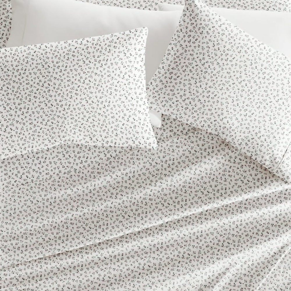 Floral White Bedding Set